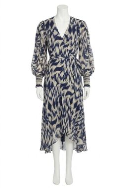 NEW CABALLERO saison dress in blue katsuri